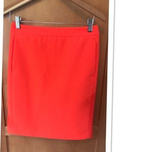 JCrew Tangerine Pencil Skirt